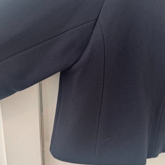 NWT Zara Navy Wool Blend Jacket - Size L - Picture 5 of 5